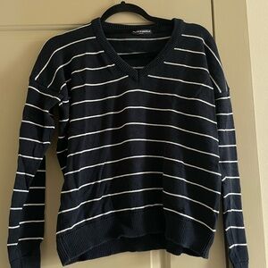 Navy and White Striped Sweater